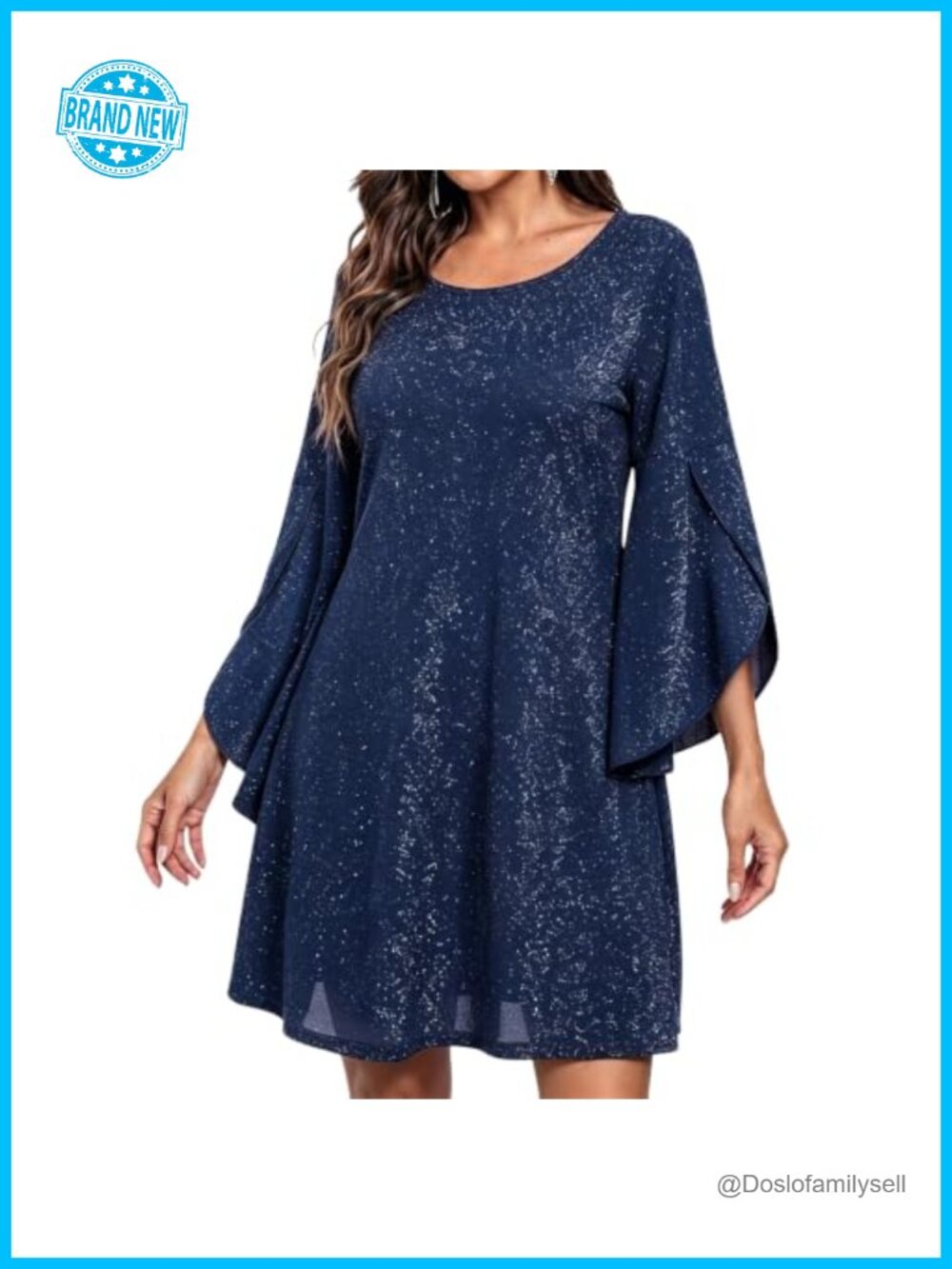 Sequin Cocktail Dress Long Sleeve A Line Evening Dress